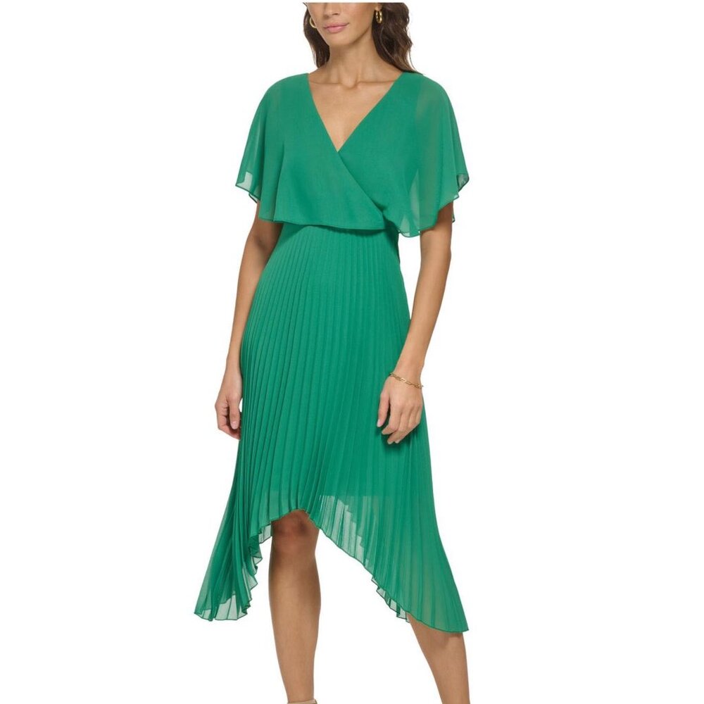 Kensie Drapey Handkerchief Hem Cocktail and Party Dress